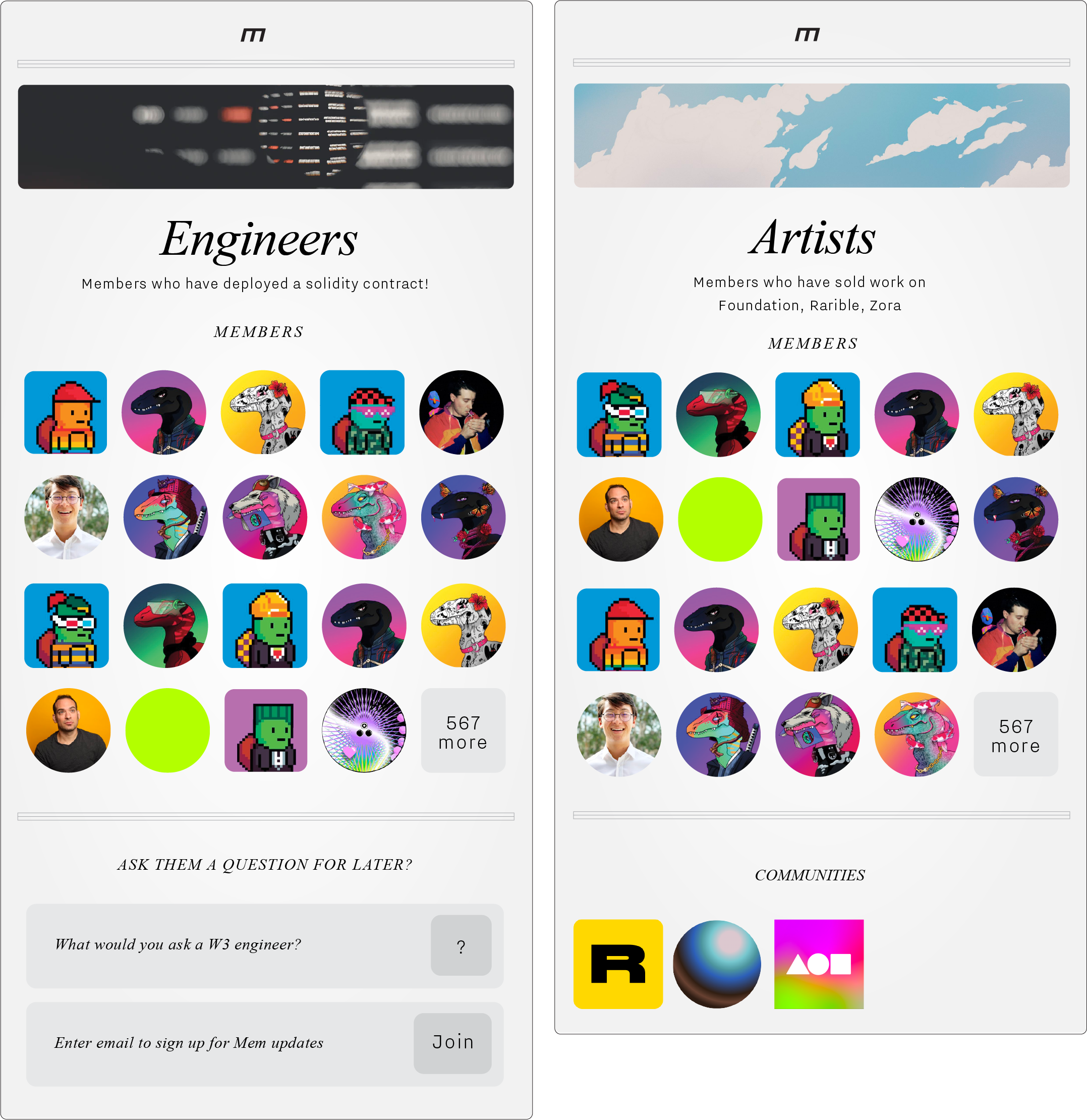 Mem — Engineers and Artists